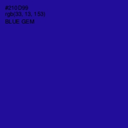 #210D99 - Blue Gem Color Image