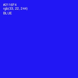 #2116F4 - Blue Color Image