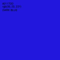 #2117DD - Dark Blue Color Image