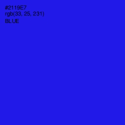 #2119E7 - Blue Color Image