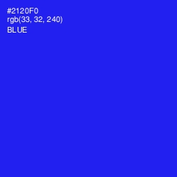 #2120F0 - Blue Color Image