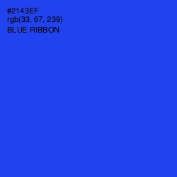 #2143EF - Blue Ribbon Color Image