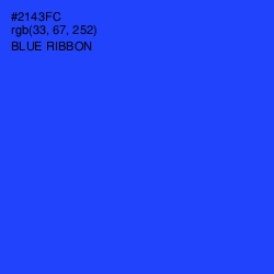 #2143FC - Blue Ribbon Color Image