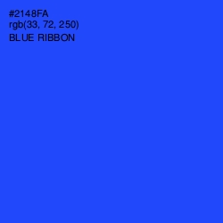 #2148FA - Blue Ribbon Color Image