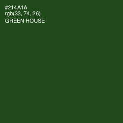 #214A1A - Green House Color Image