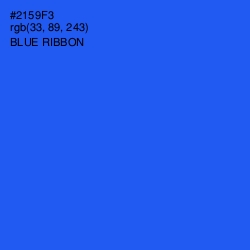 #2159F3 - Blue Ribbon Color Image