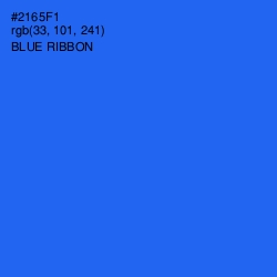 #2165F1 - Blue Ribbon Color Image