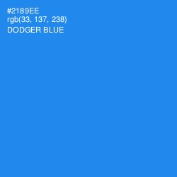 #2189EE - Dodger Blue Color Image