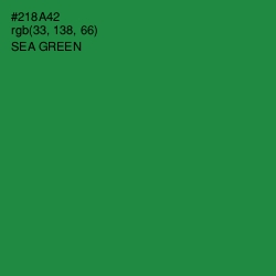 #218A42 - Sea Green Color Image