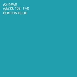 #219FAE - Boston Blue Color Image