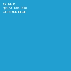 #219FD1 - Curious Blue Color Image