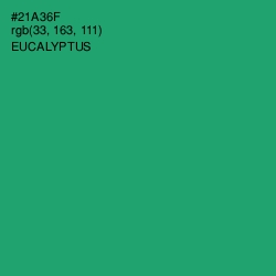 #21A36F - Eucalyptus Color Image