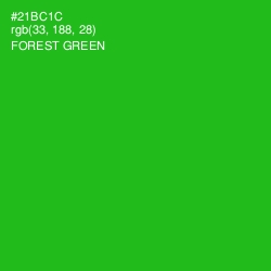 #21BC1C - Forest Green Color Image