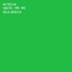 #21BC44 - Sea Green Color Image