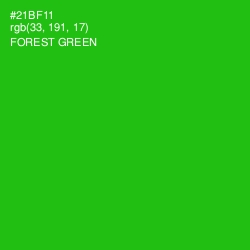 #21BF11 - Forest Green Color Image