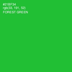 #21BF34 - Forest Green Color Image