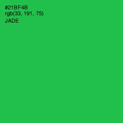 #21BF4B - Jade Color Image