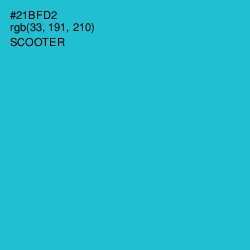 #21BFD2 - Scooter Color Image