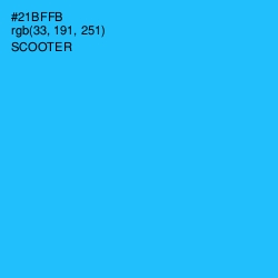 #21BFFB - Scooter Color Image