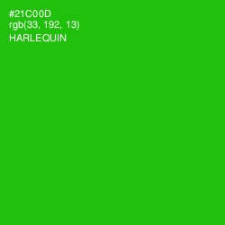 #21C00D - Harlequin Color Image