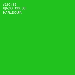 #21C11E - Harlequin Color Image