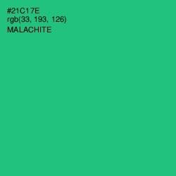 #21C17E - Malachite Color Image