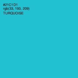 #21C1D1 - Turquoise Color Image