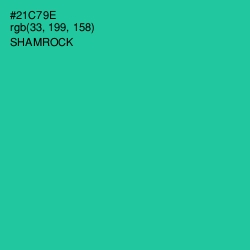 #21C79E - Shamrock Color Image