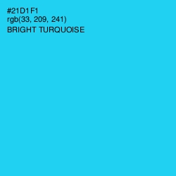 #21D1F1 - Bright Turquoise Color Image