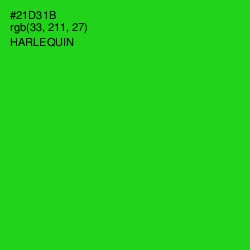 #21D31B - Harlequin Color Image