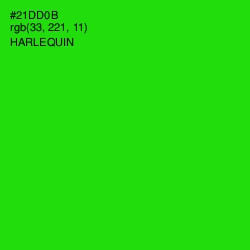 #21DD0B - Harlequin Color Image