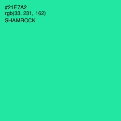 #21E7A2 - Shamrock Color Image