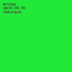 #21E93A - Harlequin Color Image