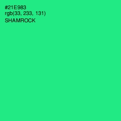 #21E983 - Shamrock Color Image