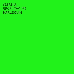 #21F21A - Harlequin Color Image