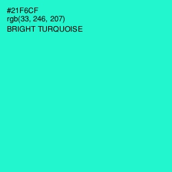 #21F6CF - Bright Turquoise Color Image