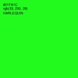 #21FA1C - Harlequin Color Image