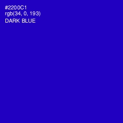 #2200C1 - Dark Blue Color Image