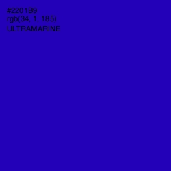 #2201B9 - Ultramarine Color Image