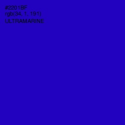 #2201BF - Ultramarine Color Image