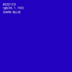 #2201C0 - Dark Blue Color Image