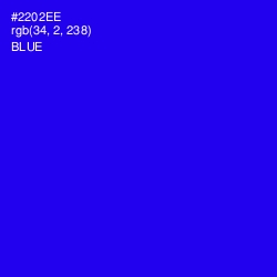 #2202EE - Blue Color Image
