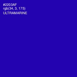 #2203AF - Ultramarine Color Image