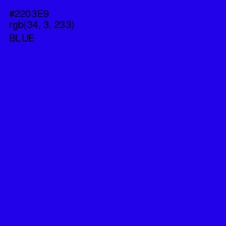 #2203E9 - Blue Color Image