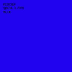 #2203EF - Blue Color Image