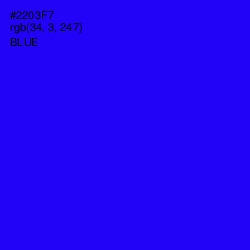 #2203F7 - Blue Color Image