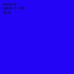 #2205F4 - Blue Color Image