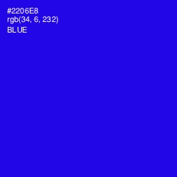 #2206E8 - Blue Color Image