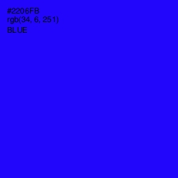 #2206FB - Blue Color Image