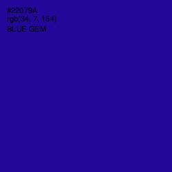 #22079A - Blue Gem Color Image